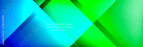 Abstract background - squares and lines composition created with lights and shadows. Technology or business digital template