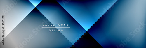 Abstract background - squares and lines composition created with lights and shadows. Technology or business digital template