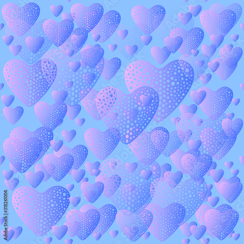 valentines day background with hearts © Ekaterina