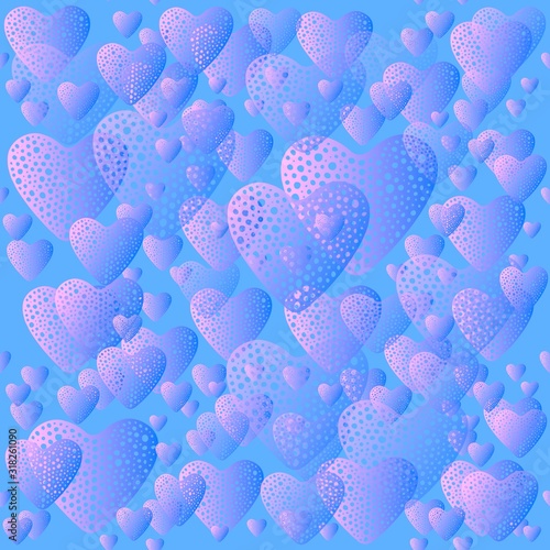 valentines day background with hearts © Ekaterina