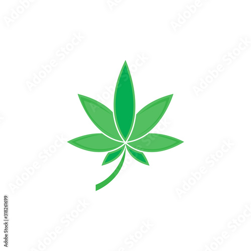 Canabis leaf vector illustration icon design