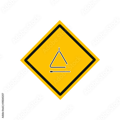 Free Download vector icon, triangle musical instrument shape - GFXLoad