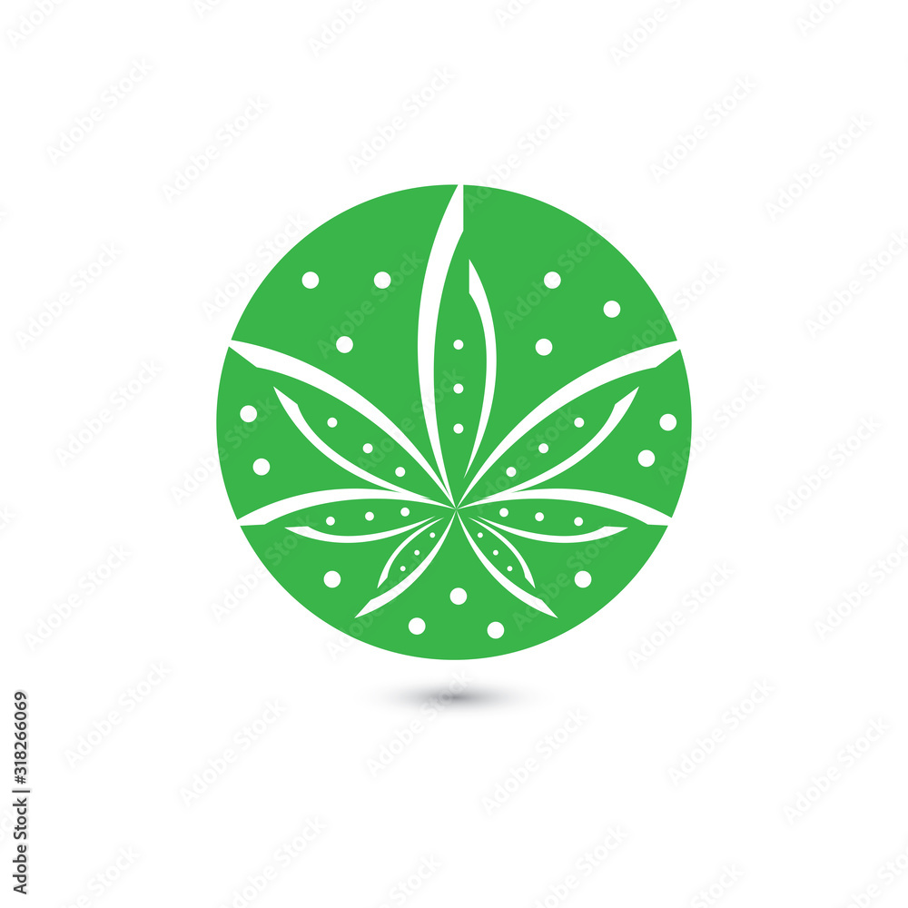 Canabis leaf vector illustration icon design Canabis leaf vector illustration icon design