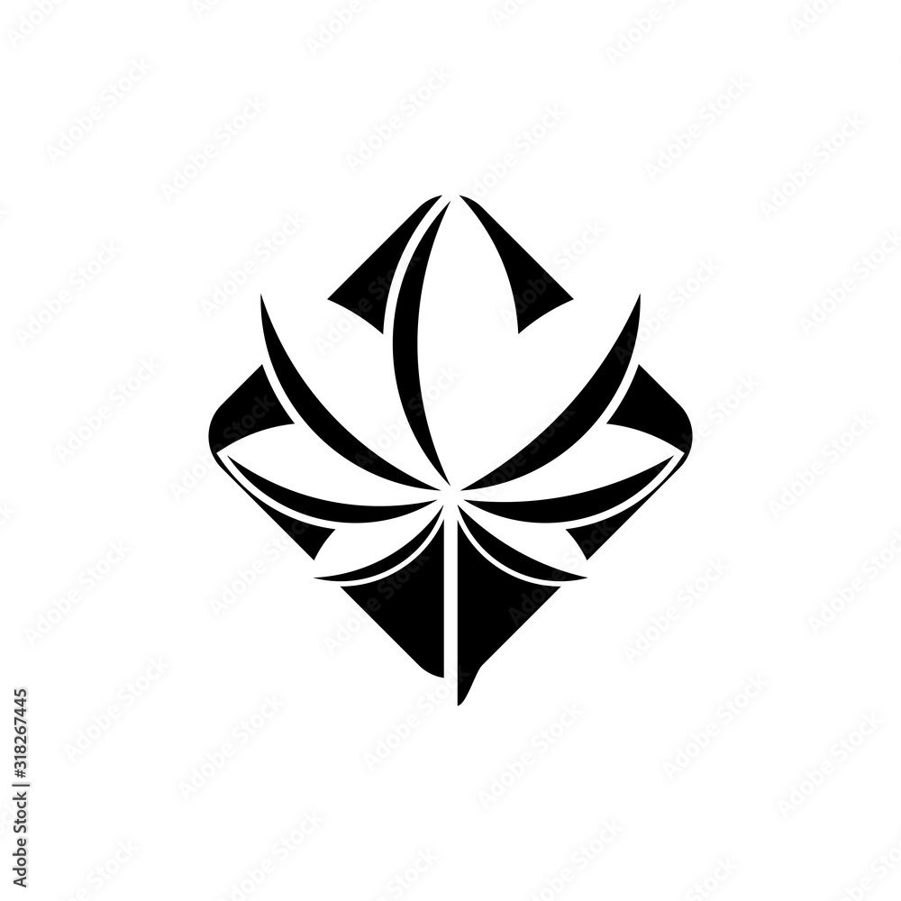 Canabis leaf vector illustration icon design Canabis leaf vector illustration icon design