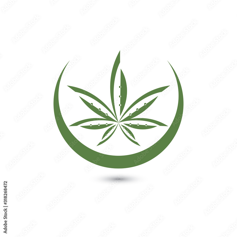 Canabis leaf vector illustration icon design Canabis leaf vector illustration icon design