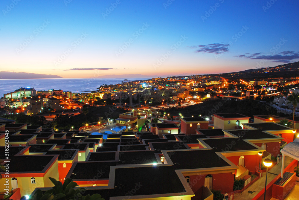 Ocean city landscape Canary islands, Spain