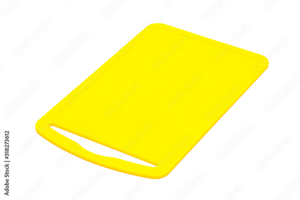 Yellow cutting Board isolated on white Yellow cutting Board isolated on white
