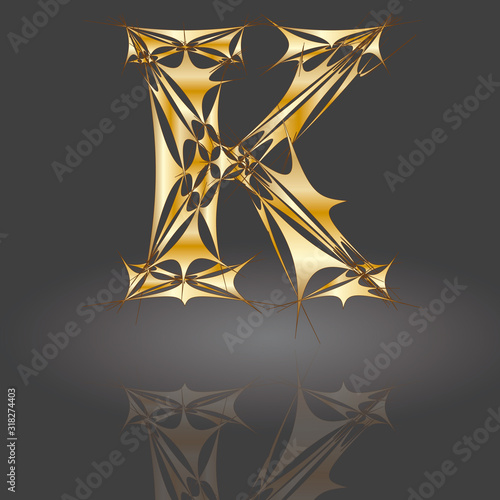 Polygonbuchstabe K 6