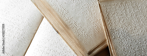 braille text on old book