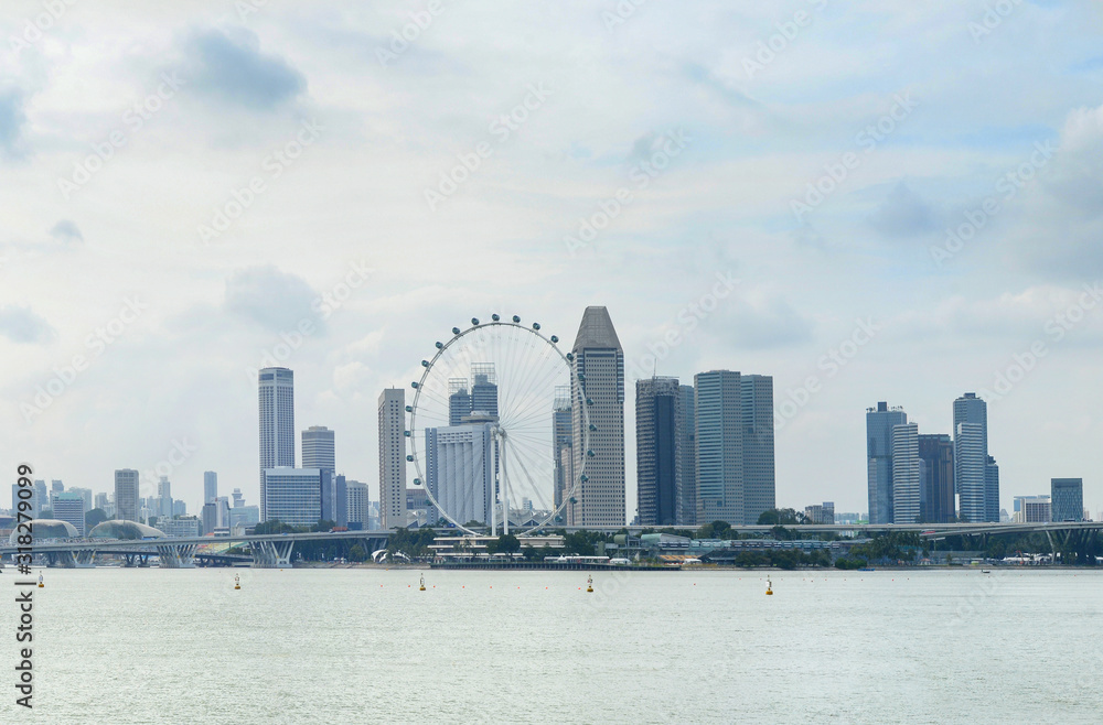 Singapore Flyer, Downtown skyline Singapore Flyer, Downtown skyline