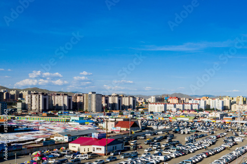 Aerial view of Ulaanbaatar, the capital of Mongolia, circa June 2019 © Travel Stock