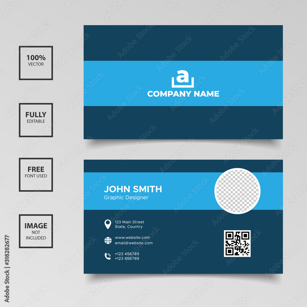Elegance business card templates with photo Elegance business card templates with photo