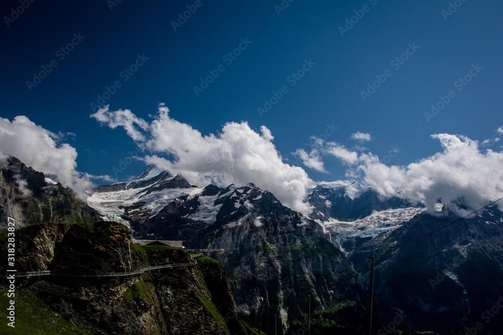first zermatt view landscape glacier swizterland