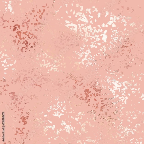 Splashes of rose gold. Vector texture
