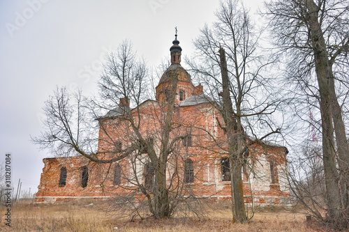 Abandoned Savior Church in Saltykovo, an inactive Christian church, an abandoned church