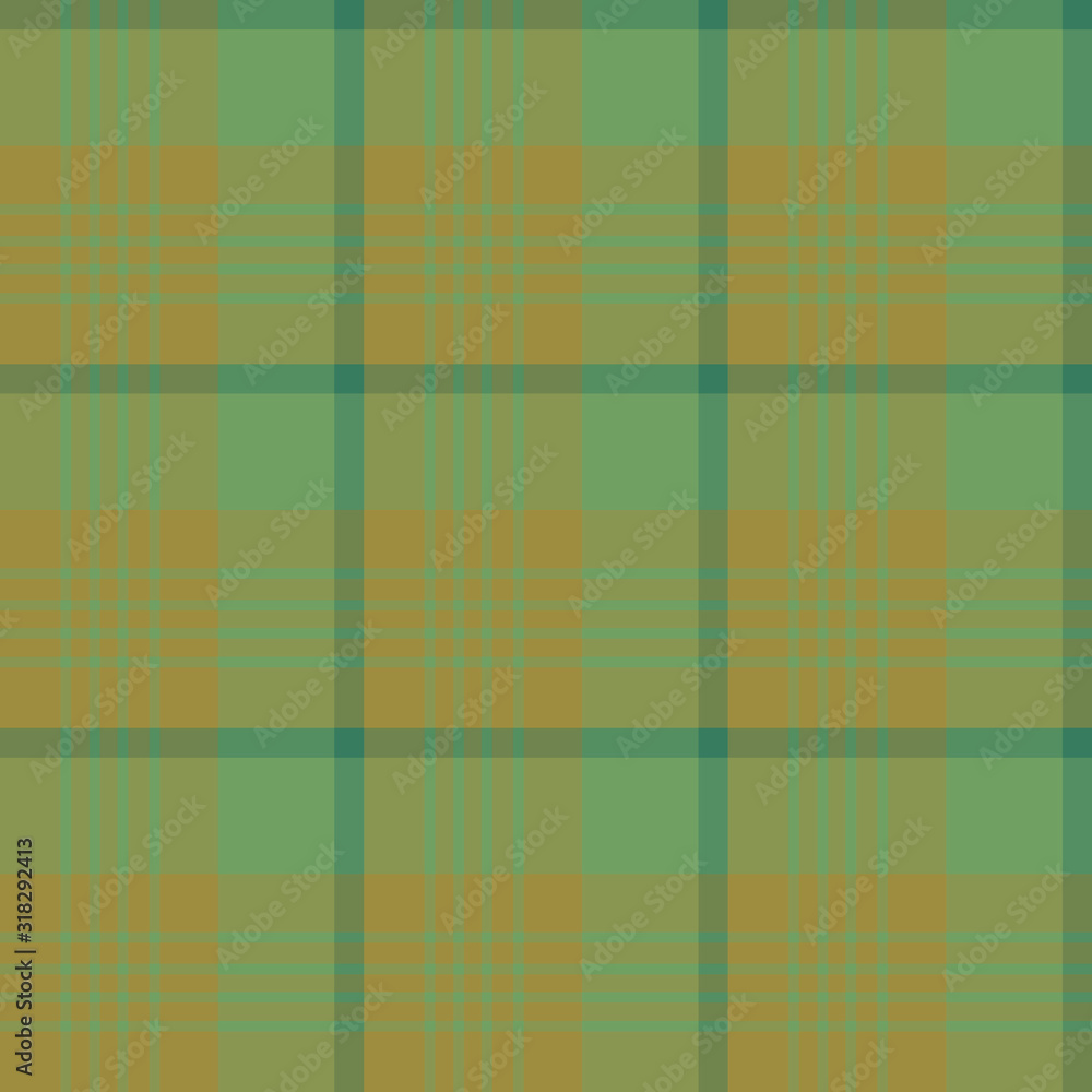 Fototapeta premium Seamless pattern in discreet swamp light and dark green colors for plaid, fabric, textile, clothes, tablecloth and other things. Vector image.