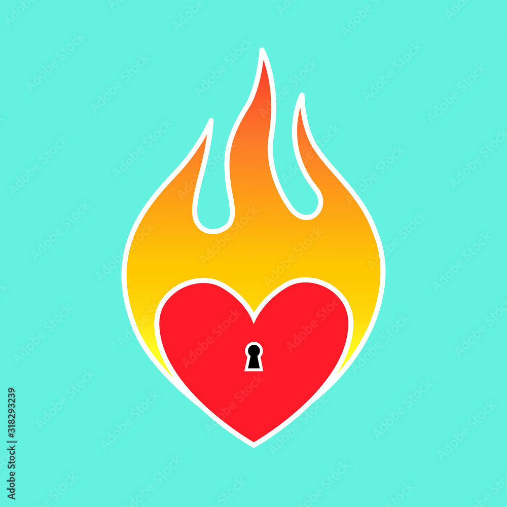 Love Fire Logo Design Element. Fire Heart Logo designs concept vector, Love Fire logo symbol icon. Love Fire Logo Design Element. Fire Heart Logo designs concept vector, Love Fire logo symbol icon.