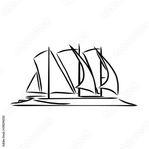 vector illustration of a boat