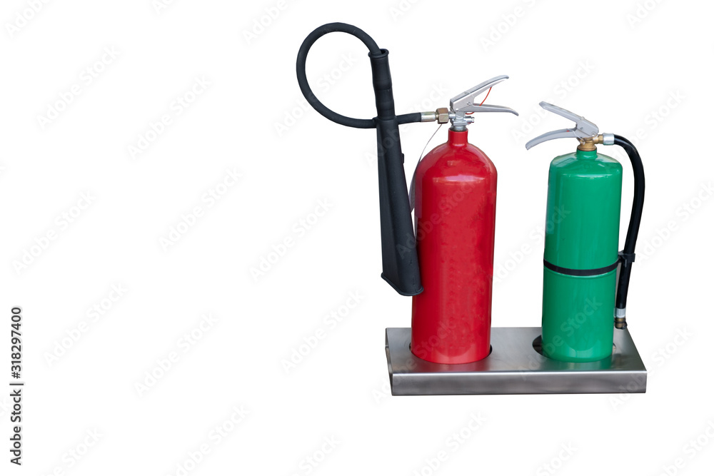 pair of Fire extinguisher isolated on white background pair of Fire extinguisher isolated on white background