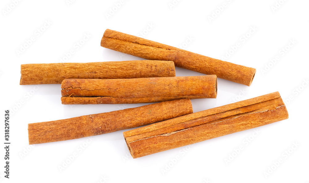 Cinnamon sticks isolated on white background Cinnamon sticks isolated on white background