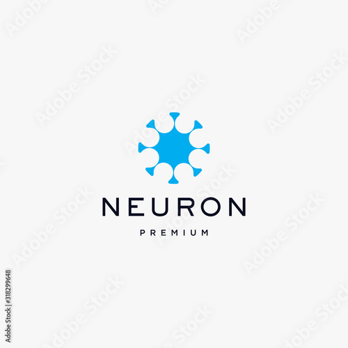 Neuron logo design icon vector illustration