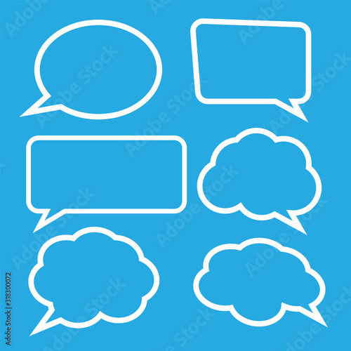 Paper Speech Bubble. Stickers of speech bubbles vector