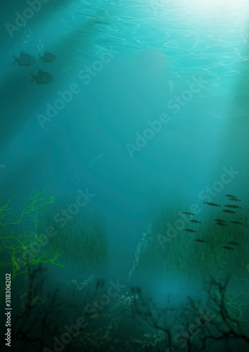 Fantasy background illustration photo manipulation for digital imaging