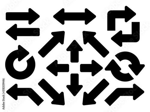 arow set symbol icon vector. for web design