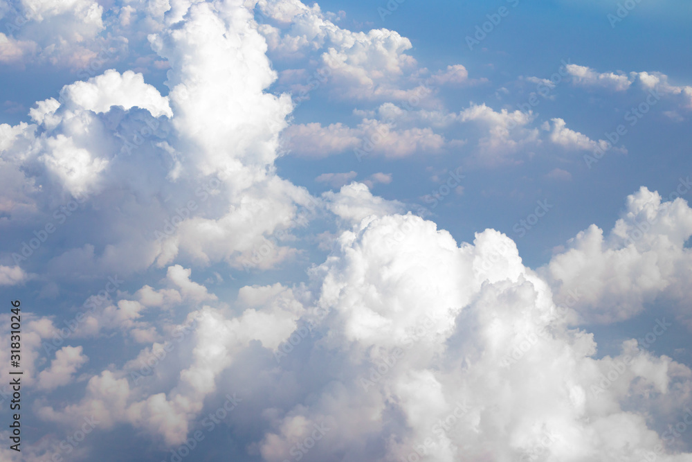 Obraz premium cumulus clouds top view