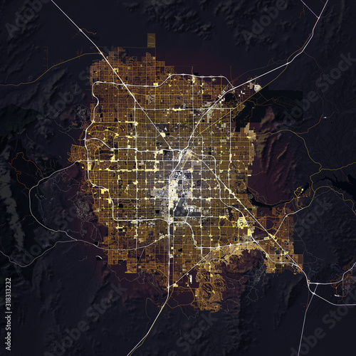 Map Las Vegas city. Nevada. USA