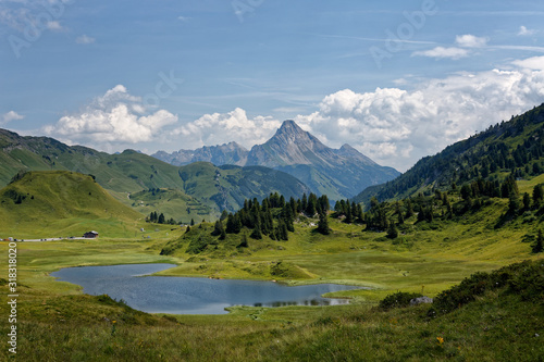 Fototapeta Naklejka Na Ścianę i Meble -  Panoramic view of Alps in Austria..