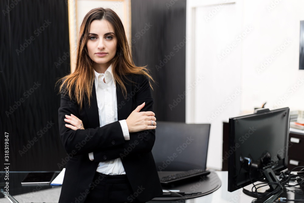Young female manager in her mdoern office Young female manager in her mdoern office