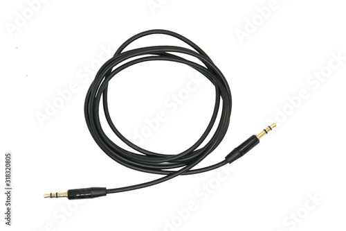 фотографія But Joyce was connected to a headset isolated on white background