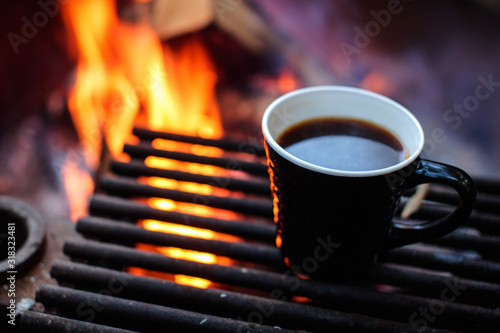 cup of coffee on table