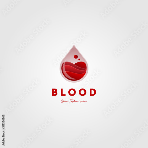 blood liquid water drop check logo vector icon designs