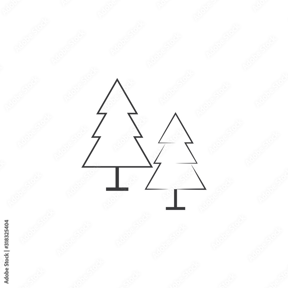 Tree Line Logo Template vector symbol Tree Line Logo Template vector symbol