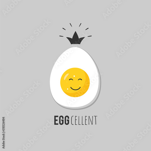 Breakfast poster design, fried eggs background. 