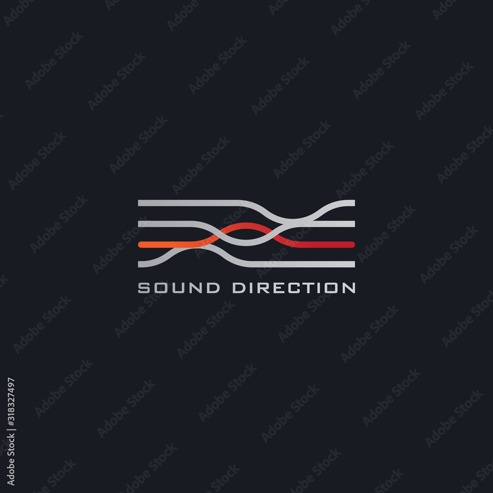 Futuristic sound wave lines logo template Futuristic sound wave lines logo template