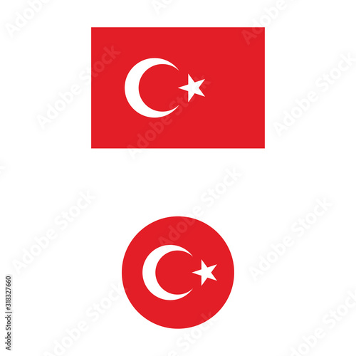 vector illustration of Turkey flag sign symbol