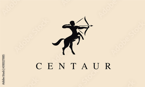 Centaur Logo - Horse Archer Sagittarius Vector Design photo
