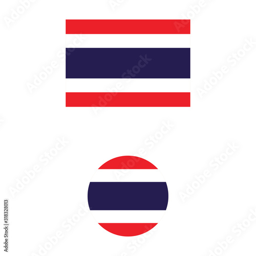 vector illustration of Thailand flag sign symbol