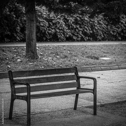 wooden bench