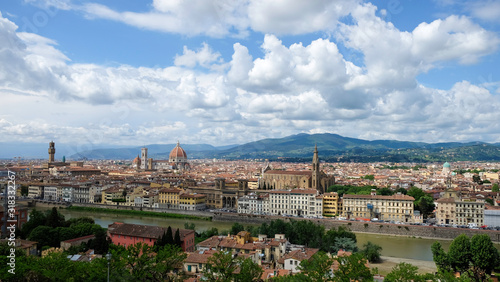 Rooftop view of the beautiful city of Florence in spring © David