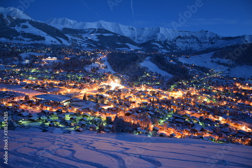 Coucher de soleil Alpes Megève Haute Savoie France