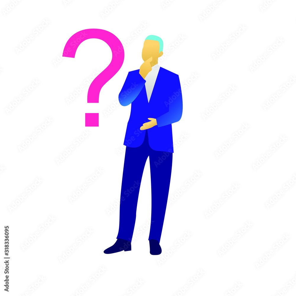 people who are confused and full of question marks concept illustration flat design people who are confused and full of question marks concept illustration flat design