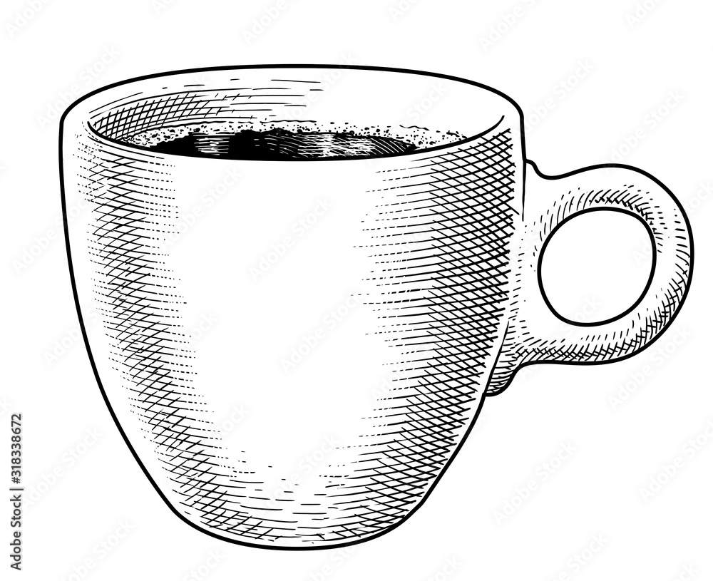 Coffee hot steaming coffee cup drawing' Mug | Spreadshirt