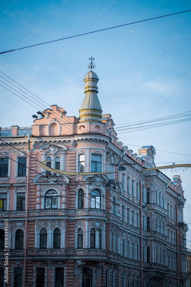 Large beautiful building in St. Petersburg