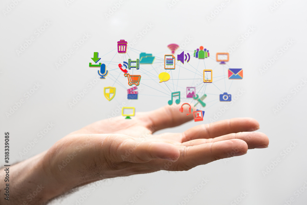 Cloud computing concept - connect to cloud Cloud computing concept - connect to cloud