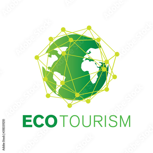 Vector logo of eco-travel, tourism and camping