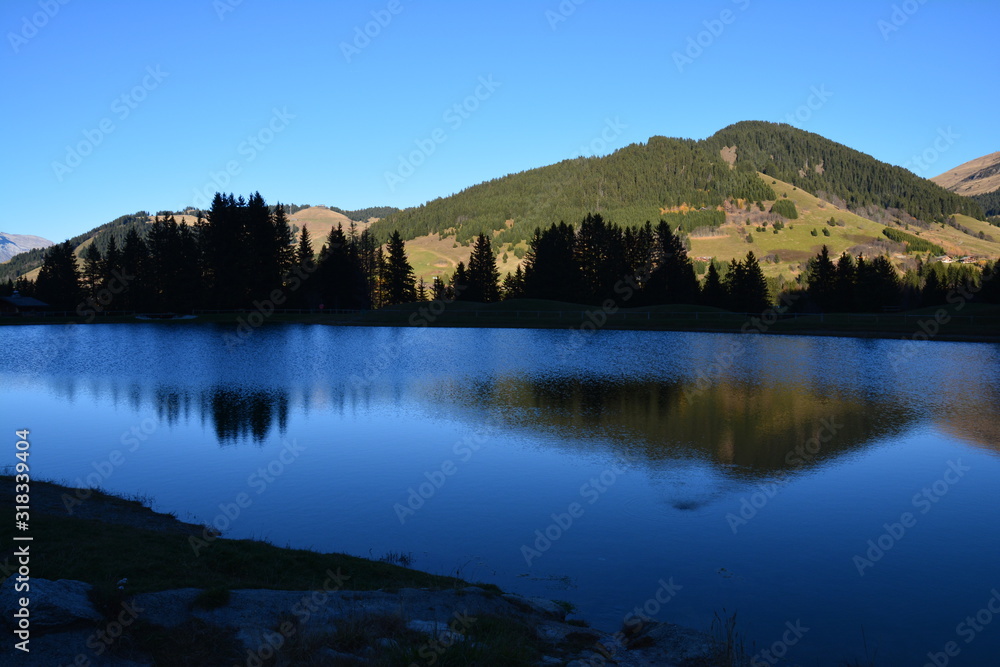 Lac de Javen Megève Alpes Haute Savoie France